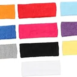 minkissy 10pcs Sports Sweat Headband Sports Sweatband Sweat Absorbing Headband Stretch Hair Sweatband Boho Bandana Mens Turban Men Bandana Exercise Sweat Band Headgear Fitness Yoga Fabric-image-0