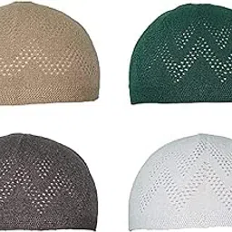 capiteum Original Hi-Quality Cotton Fabric Men's Muslim Prayer Skull Cap/Namaz Topi/Kufi/Topi/Muslim Cap-picture-24