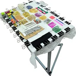 Prabhas Designs - Aari Beginners Kit with Height Adjustable Aari Stand 24 X 16-inch Size (24 Clips) - Beginners Kit Contains More Than 35 Items to Learn Basic and Advanced Aari Embroidery-picture-24