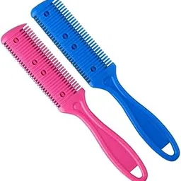 Doberyl® Professional Unisex Multi-Functional Single Blade Razor Comb for Hair Thinning/Trimming, Hairdressing Cutting Tool For Salon n Home Use Black (Pack of 2)-image-90
