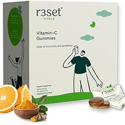 R3SET Vitamin C Gummies | Boosts Immunity and improves Skin Glow | Support Overall Wellness | Vegan | Gluten-free, 30 gummies-picture-12