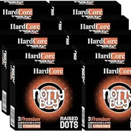 NOTTY BOY HardCore Dotted Condom, Big Raised Dots For More Pleasure - 30 Units (Pack of 10)-image-7
