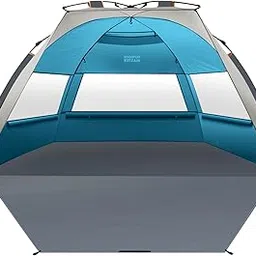 OutdoorMaster Pop Up 3-4 Person Beach Tent X-Large - Easy Setup, Portable Beach Shade Canopy Folding Sun Shelter with UPF 50+ UV Protection Removable Skylight Family Size - Ocracoke Coast-picture-17