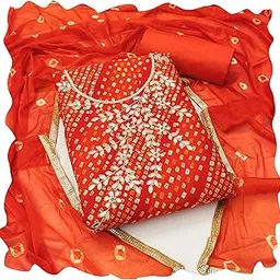 negroni Women's Unstitched Dress Material with Dupatta, Breads & Stones Work 2 Meter Top, Solid 2.4 Meter Bottom, 2.15 Meter Dupatta-picture-16