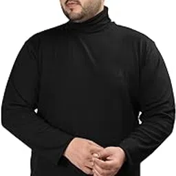 chkokko Men Winter Wear Cotton Plain Full Sleeves Turtle Neck Regular Fit T-Shirt-picture-28