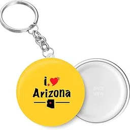 I Love Arizona I Love with United States Series I Key Chain (Plastic, Multicolor, 44MM)-image-4