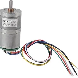 GM25-310 DC Gear Motor, 30 RPM /70 RPM /100 RPM /500 RPM 12V Metal Encoder Reduction Motor Low Speed Low Noise(DC12V 70RMP)-picture-37