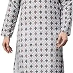luxrio Kurta for Men Cotton Blend Printed Regular Fit-picture-12