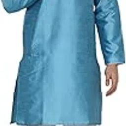 Mens Silk Blend Kurta Pyjama Set-image-62