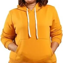 instafab Plus Women's Pullover Hoodie for Casual Wear | Hooded Neck | Long Cuffed Sleeves | Pull On Closure | Plus Size Sweatshirt Crafted with Comfort Fit for Everyday Wear-picture-13