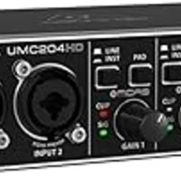 Behringer U-Phoria UMC204HD Audiophile 2x4, 24-Bit/192 kHz USB Audio/MIDI Interface with Midas Mic Preamplifiers-picture-20