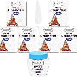Hari Darshan Safed Chandan Tika | Pure Sandalwood Paste for Pooja & Havan | Long-Lasting Fragrance | Traditional Herbal White Chandan Tilak for Spiritual Rituals & Daily Worship - Pack of 6 (40g Each)-image-39
