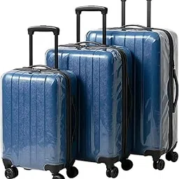 Fabam Travel Luggage Cover Combo Set for 22/26/30 Inch Suitcases – Protective Cover for Hard & Soft Shell Bags (Set of 3) (Hard Shell Suitcase)-picture-35