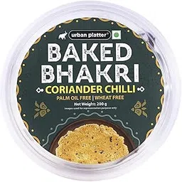 Urban Platter Baked Coriander Chilli Bhakri, 200g (Wheat Free, Traditional Gujarati Snack)-image-90