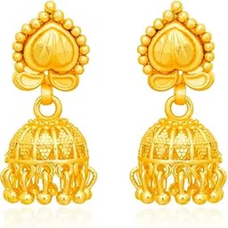 arch fashion Traditional Micron Gold Plated Small Jhumki Earrings For Women And Girls ERG2261-picture-35