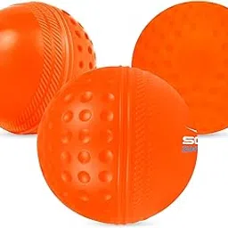 SCUD Swingo Wind Ball for Cricket, Specially Designed for Swing, Dual-Surface Half-Dimple & Half-Smooth Design, PVC | 72.39mm Diameter, (Pack of 3pc Balls, Neon Orange)-picture-11