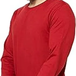 leotude Men's Loopknit Regular Fit Round Neck Solid Black Sweatshirt (Color Yellow)-picture-49