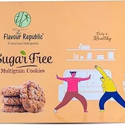 The Flavour Republic Sugar-Free Multigrain Biscuits | Wholesome Balance of Taste & Nutrition | Flavourful & Delicious Tea Time Snacks | Eggless Cookies For Kids And Families (Pack of 4 (600gm))-image-9