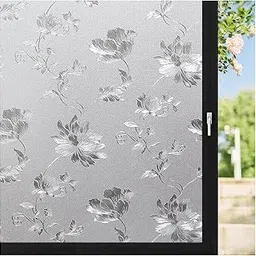 MOCOCO Premium Privacy Window Film Vinyl Frosted Self Adhesive Glass Film Decorative Window Stickers for Home Office Bathroom Kitchen Living Room -Embossed Design-image-68