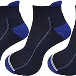rc. royal class Men's Ankle Length Terry Towel Cushion Cotton Navy Blue Socks (Pack of 3 Pairs)-picture-14