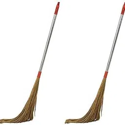 Ivaan Handle (42 inch) Eco Friendly Soft Grass Floor Broom Stick for Floor Cleaning (Phool Jhadu) Set of 2-picture-18