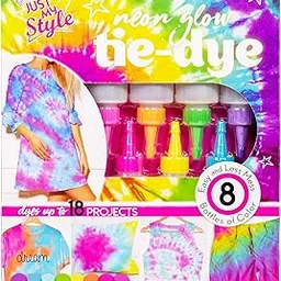 Just My Style Neon Tie-Dye Kit by Horizon Group USA, Create 18 Projects with 8 Colors-picture-46