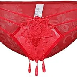 myaddiction Women's Flower Underpants Lace Underwear Ladies Lingerie Bikini Panties Red Clothing, Shoes & Accessories | Womens Clothing | Intimates & Sleep | Panties-picture-18