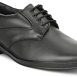 Leather Shoes for Men. Branded Black Lace up Pointed Formal Shoe.-picture-39