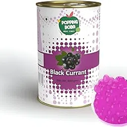 Tea Planet Popping Boba Pearls – Ready-to-Serve Bubble Tea Ingredient, Rich Black Currant Flavor Pearls for DIY Bubble Tea, Mocktails, Smoothies, Milkshakes, Ice Cream, Desserts, and Café Use | Vegan & Vegetarian-Friendly Topping, 400g(400gms, Black Currant)-image-8