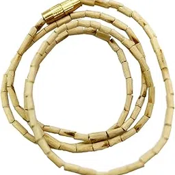 Pujahome Original Men's and Women's Brown Wood Iskon Vrindavan Rosary Tulsi Kanthi 2 Round Mala (Double Round)-picture-45