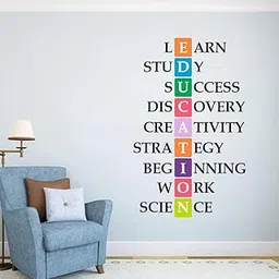 Techgifti Education Multicolor Wall Sticker For Living Room, Kids Room, Office, School, Library (Size - 121CM X 77CM)-picture-14