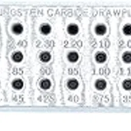 Aone Tungsten Carbide Insert Steel Wire Drawplate 39 Holes Round 0.26mm-2.80mm Die Set for Drawing Wires of Gold, Silver, Soft Metal Multipurpose for Jewellery Making, Goldsmith, Hobby Crafts DIY-image-37