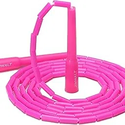 Jimwalt Polyvinyl Chloride Freestyle Beaded Jump Rope, Skipping Rope For Tricks And Releases (PINK)-picture-25