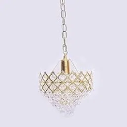 Mahaur Beautiful Imported Crystal Chandelier Jhoomer Ceiling Hanging Lamp for Hall, Bedroom, Living Room, Highly Durable Aesthetic Luxury Home & Wall Decor -(160mm)-picture-20