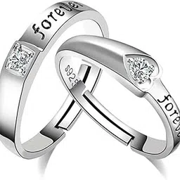 bling queen Adjustable Silver Couple Rings-picture-22