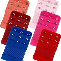 sona 6 Pcs Bra Extenders for Women 3 Hooks & 3 Rows Comfortable Stretchy Bra Extension Strap Multicolor-picture-56