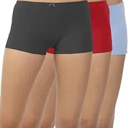 avishiti Women Cotton Panty Spandex Lowrise Boy Shorts Panties Stretchable Full Coverage Soft Moisture absorbant Pack of 3 image 1