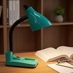 Adjustable Desk Lamp, Turquoise Green, Flexible Gooseneck, Study Reading Light with On-Off Switch, Modern Design for Home Office-picture-22