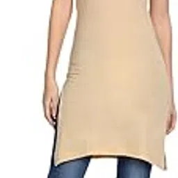orance Women's Cotton Sleeveless Long Kurti Camisole Slip Spaghetti Sameez Pack of 1-picture-51