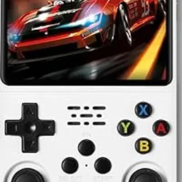 R36s Retro Handheld Game Console with 64G 3.5 Inch IPS Screen Built-in 20000+ Classic Games Open Source Linux System Portable Pocket Video Player with 3200mah Battery (White)-picture-47