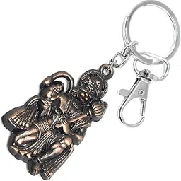 aura Bajrangbali Ram Bhakt Hanuman Keyring Keychain For Bike Car Home Men Women Boys Girls Metal Keychain-picture-27