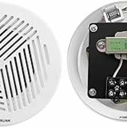 Powerlink 3-Inch 8-Watt Wired in Flush Mount Ceiling Speakers for Bathroom, Kitchen, Home Theater, Covered Porches (Pack of 2, ABS Plastic Grill)(with LMT)-image-46