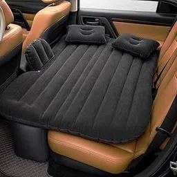 Gizmorac Car Inflatable Bed with Pump & 2 Air Pillows, Foldable Beige Seat Mattress, Portable Travel Bed for Kids & Adults, Universal Fit Car Sleeping Mattress for Camping & Trips, Black-image-43