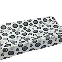 One Grace Place Teyo's Tires Changing Pad Cover, Black/White-picture-11