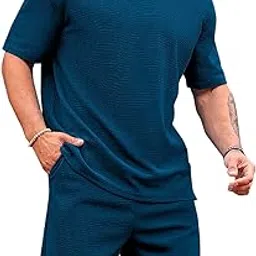 vogaan Men's T-Shirt and Shorts Set | Top & Shorts Night Suits Set | Night Wear for Men-picture-18