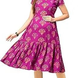 cee 18 Cotton Rayon A-Line Flaired Maternity Feeding Kurti with Zippers | Pregnancy & Breastfeeding Dress for Women-picture-13