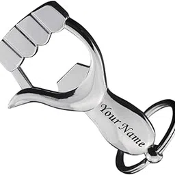 Multifunctional Bottle Opener Customized/Personlised Your Name On Keychain - Durable Key Ring Opener for Beer Bottles - Ideal Gift for Men and Women Pocket Size Easy to Carry - Silver Shine-image-59