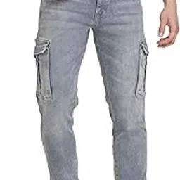 Mid Wash Cotton Regular Fit Men's Jeans-image-18