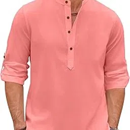 shopyclick Men's Kurta || Chinese Collar Long Sleeves || Straight Hip Length Kurtas || Short Kurta for Men || for Festival || Function || Occasion Wear Fancy Kurta for || Best Gifts for Men-picture-16