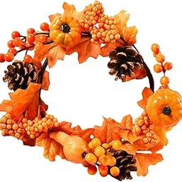 Fall Wreath Hanger with Berries Maple Leaves for Home Thanksgiving |Home & Garden | Home Decor|1 Fall Wreath-picture-10